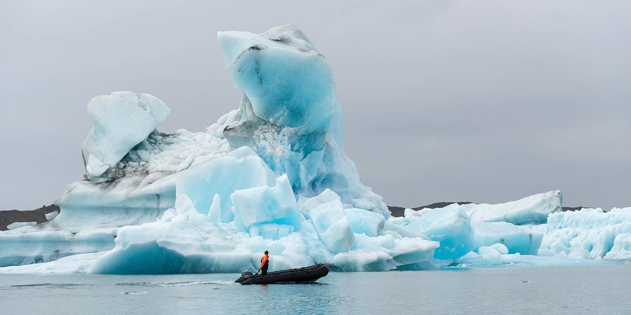 Les icebergs bleutés de la lagune Jökulsarlon - Skaftafell - Islande